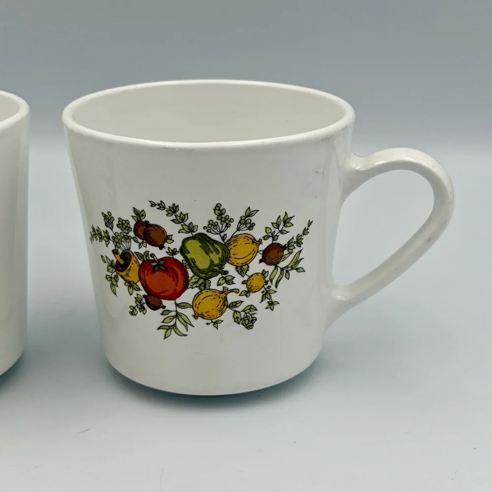 Vintage Corning Spice of Life Coffee Cups Set of 2 Boho Retro Cottagecore Granny - Picture 5 of 9